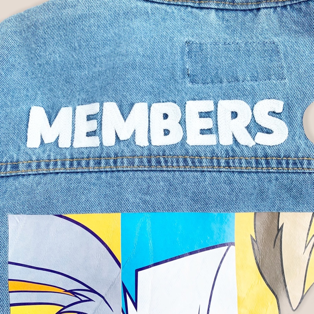 Members Only New Space Jam Looney Tunes Denim Jacket Graphic Print Nostalgic M - Picture 10 of 16